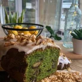 Кекс шпинатный с грецкими орехами, 100 г.