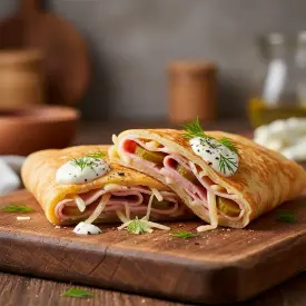 Блин с ветчиной и сыром, 1 шт.