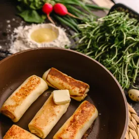 Блинчики с вареной сгущенкой