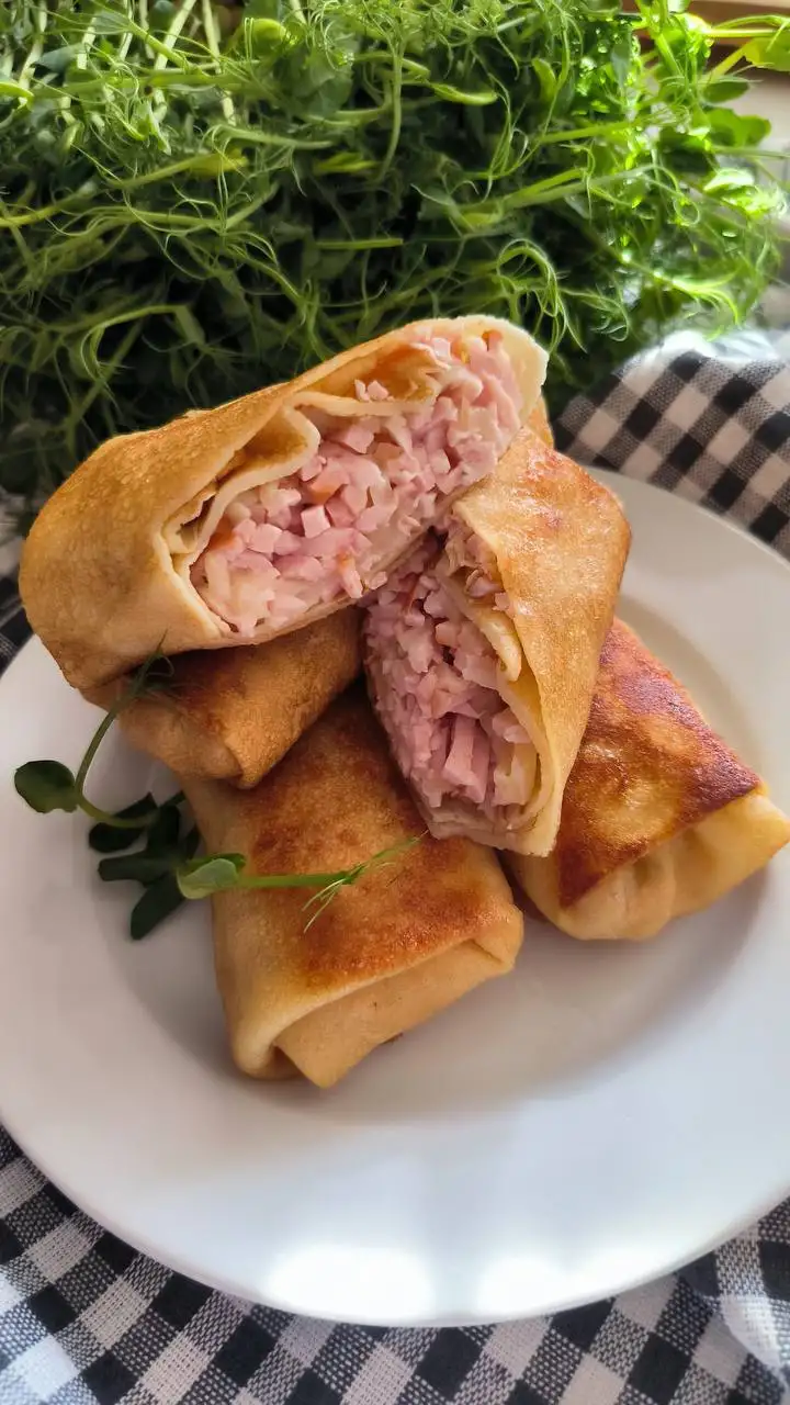 Блинчики с ветчиной и сыром, 8 шт.