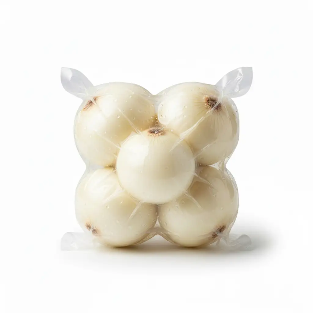 Лук репчатый, очищенный, в вакуумной упаковке, 1 кг (опт)