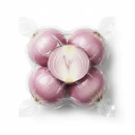 Лук репчатый, очищенный, красный, в вакуумной упаковке, 1 кг (опт)