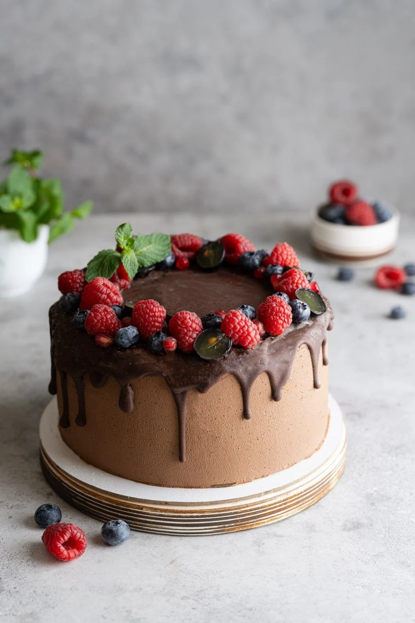 Торт вишня-шоколад, 2кг. фото 1