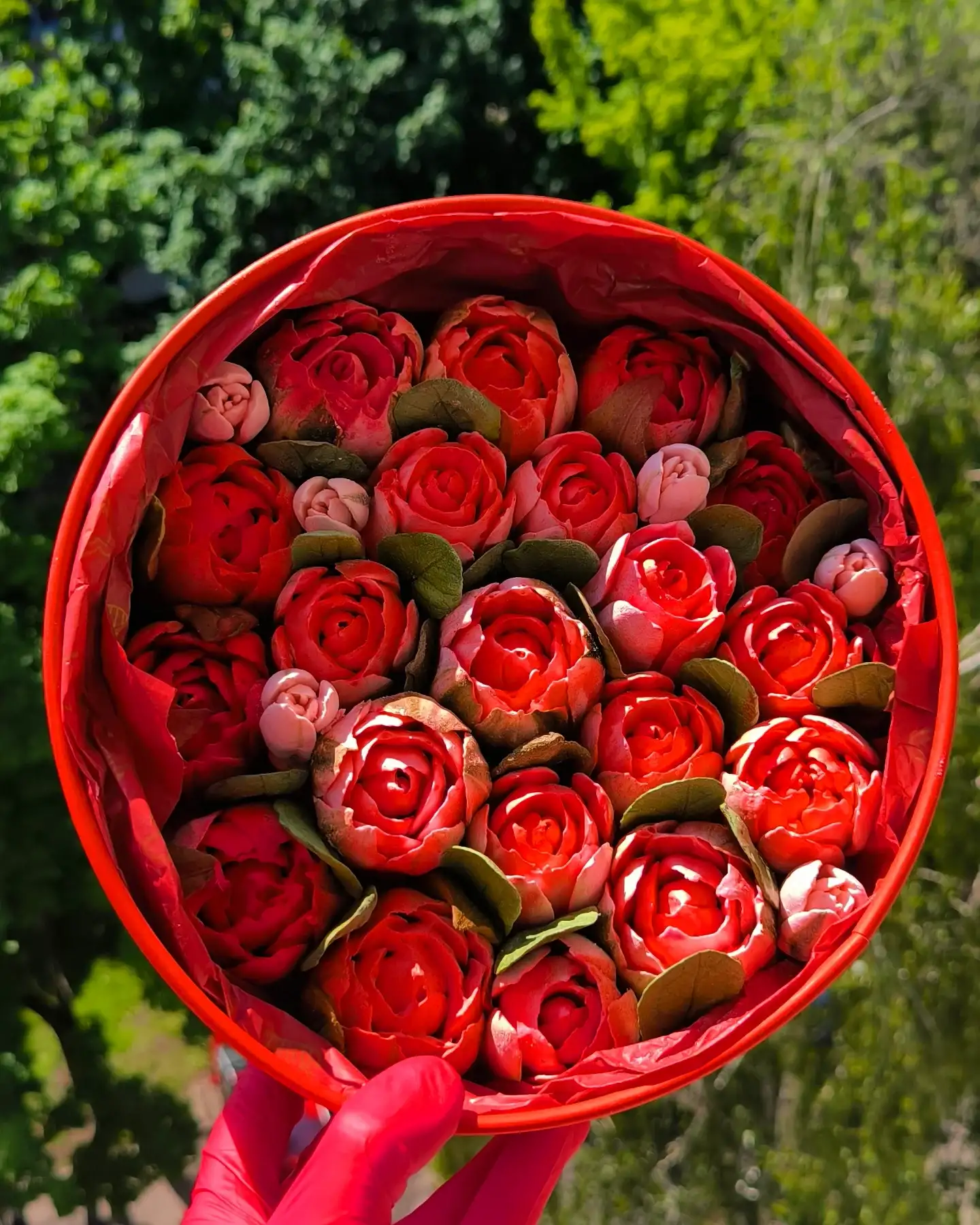 Зефир премиум-класса в круглой коробке с окошком, 25 см фото 1