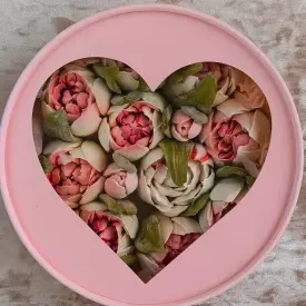 Зефир премиум-класса в круглой коробке с окошком, 18 см