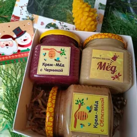 Набор меда из 2-х, 3-х или 4-х баночек по 0.25 л.